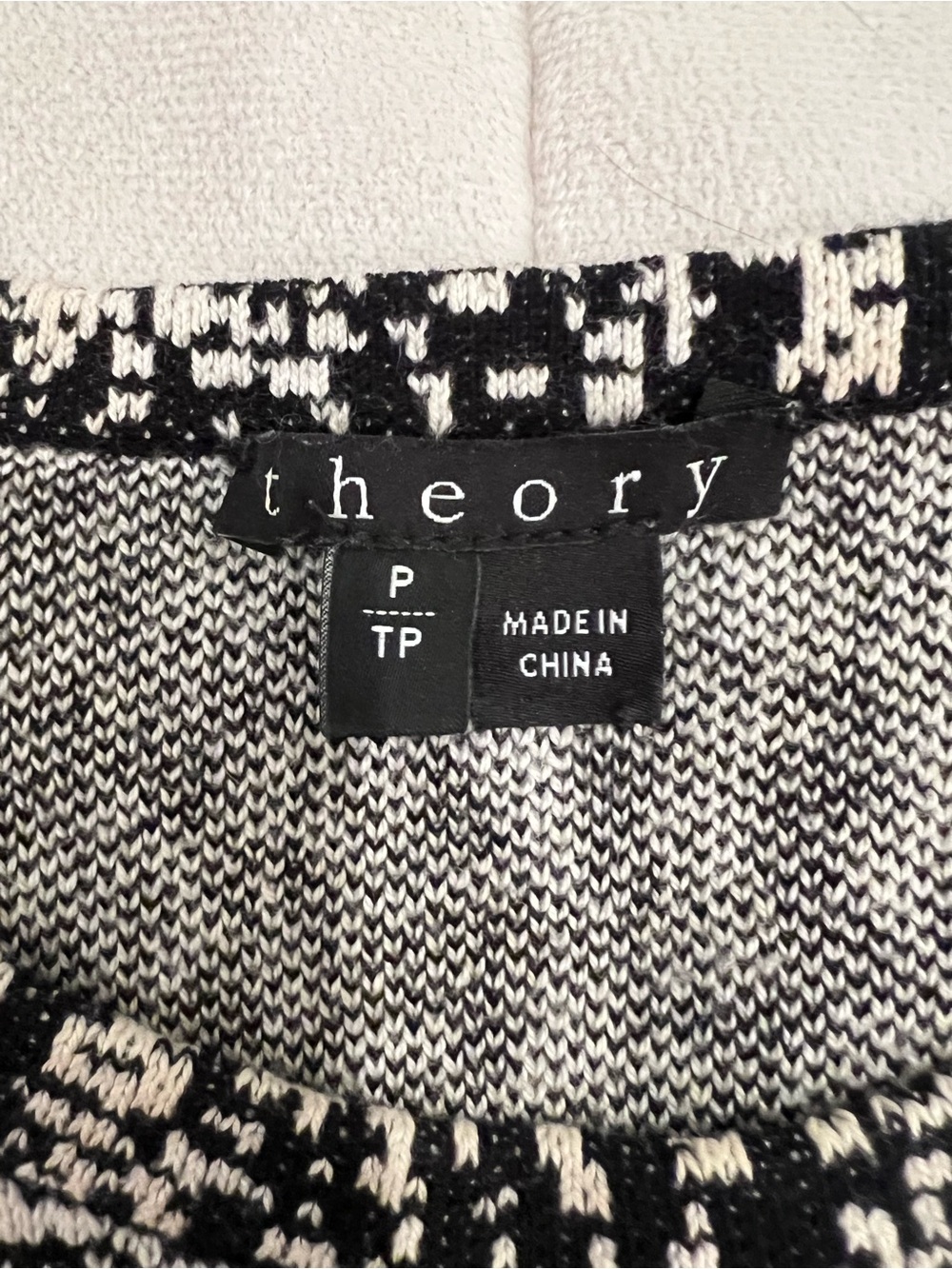Theory Alancy C Tweedscape dress |black & white textured knit |Size SP |Like New - Picture 14 of 14